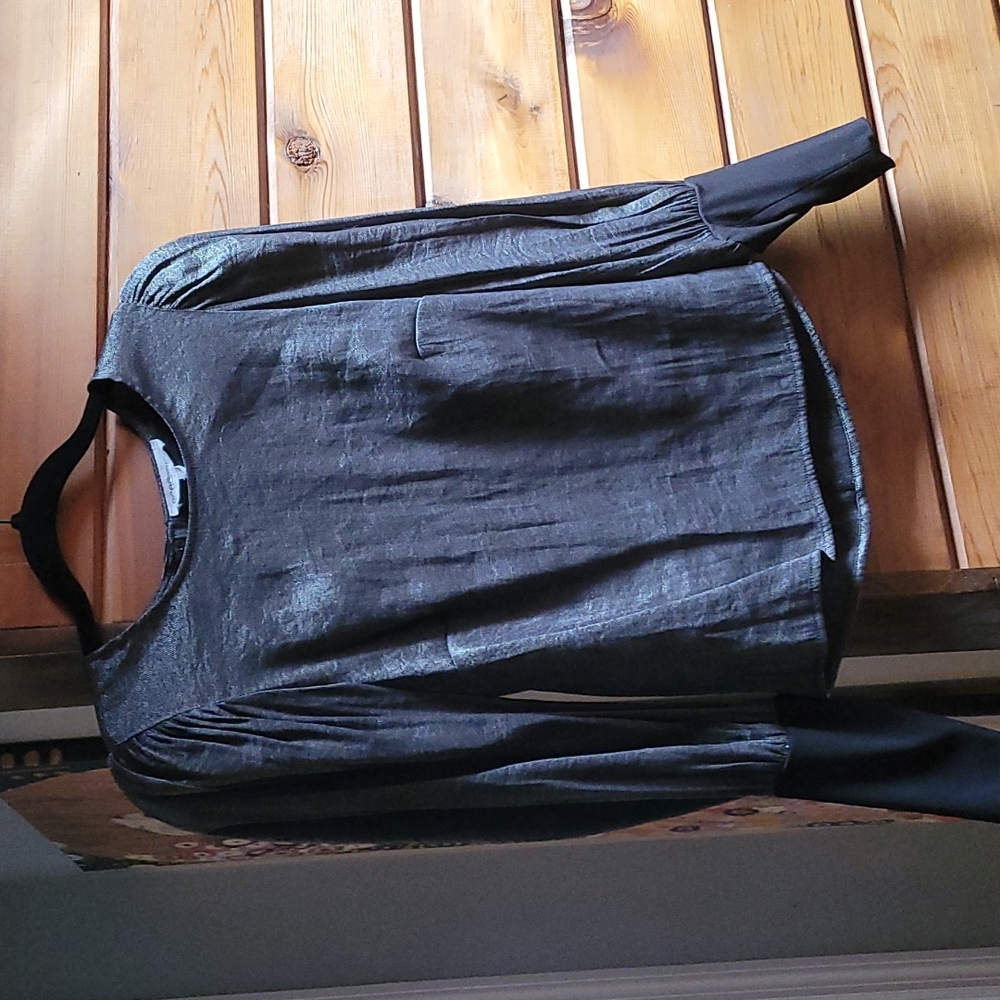 Silver BCBGeneration Pleated Top